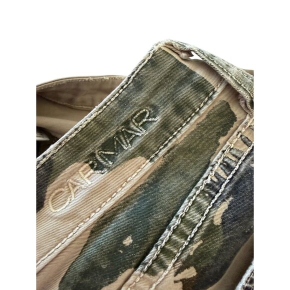 CARMAR Green Camo Print Skinny Jeans Size 27 - Picture 7 of 10